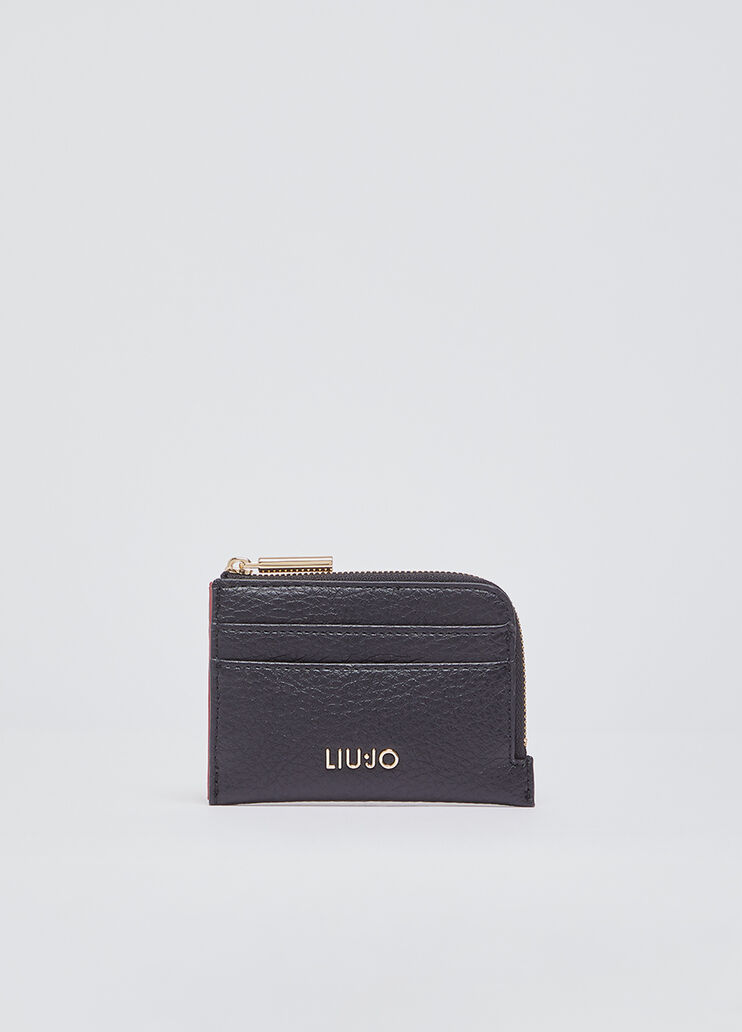 Card holder with zip black Liu Jo - medium