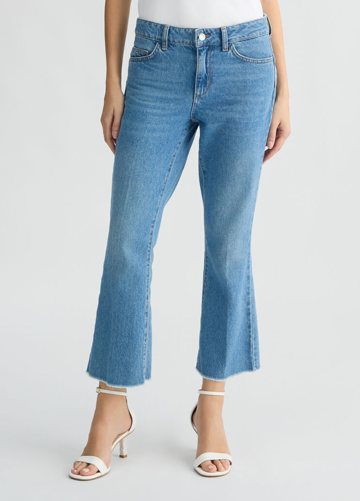 Bootcut jeans with crochet pockets blue denim Liu Jo - large image number 0 Bootcut jeans with crochet pockets blue denim Liu Jo - large image number 0