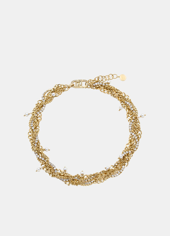 Multi-strand choker with diamantés gold Liu Jo - large image number 1