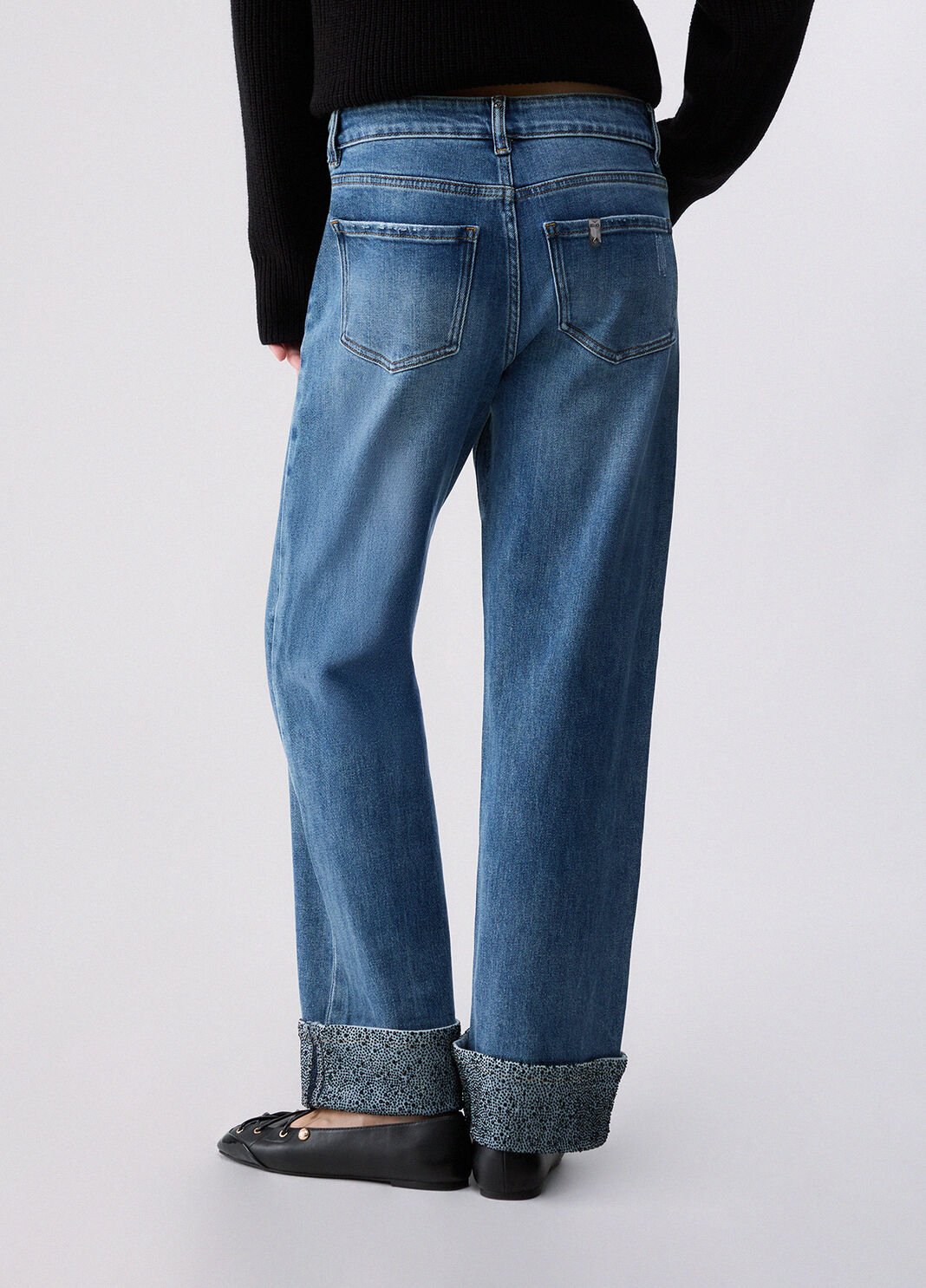 Vaqueros rectos con microstrass denim claro Liu Jo - large image number 1
