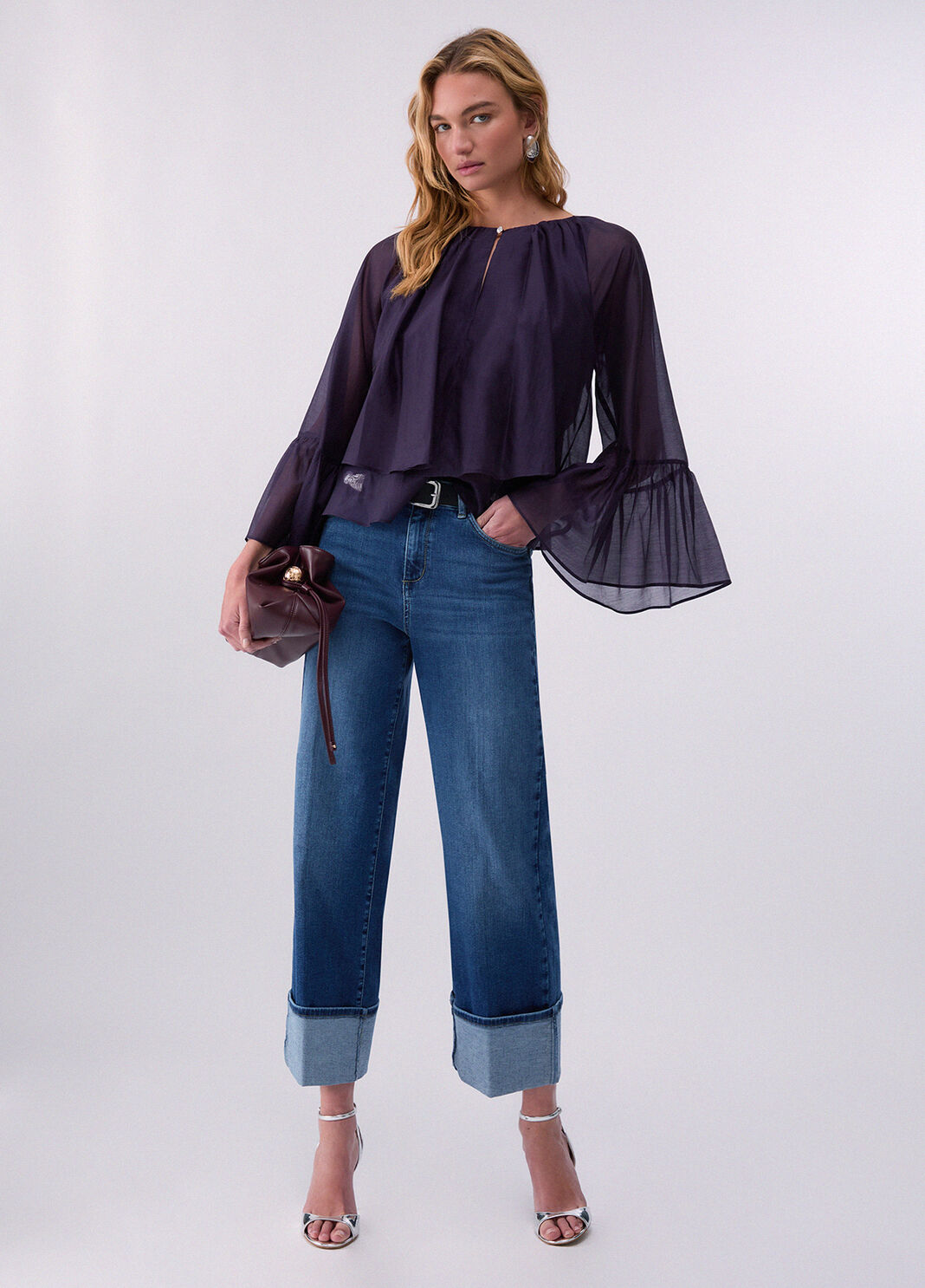 Muslin blouse purple Liu Jo - large image number 3