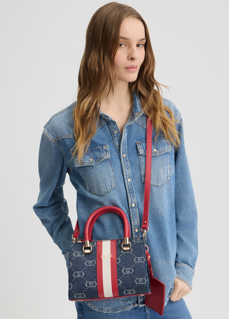 Small monogram bag dark denim Liu Jo - medium Small monogram bag dark denim Liu Jo - medium