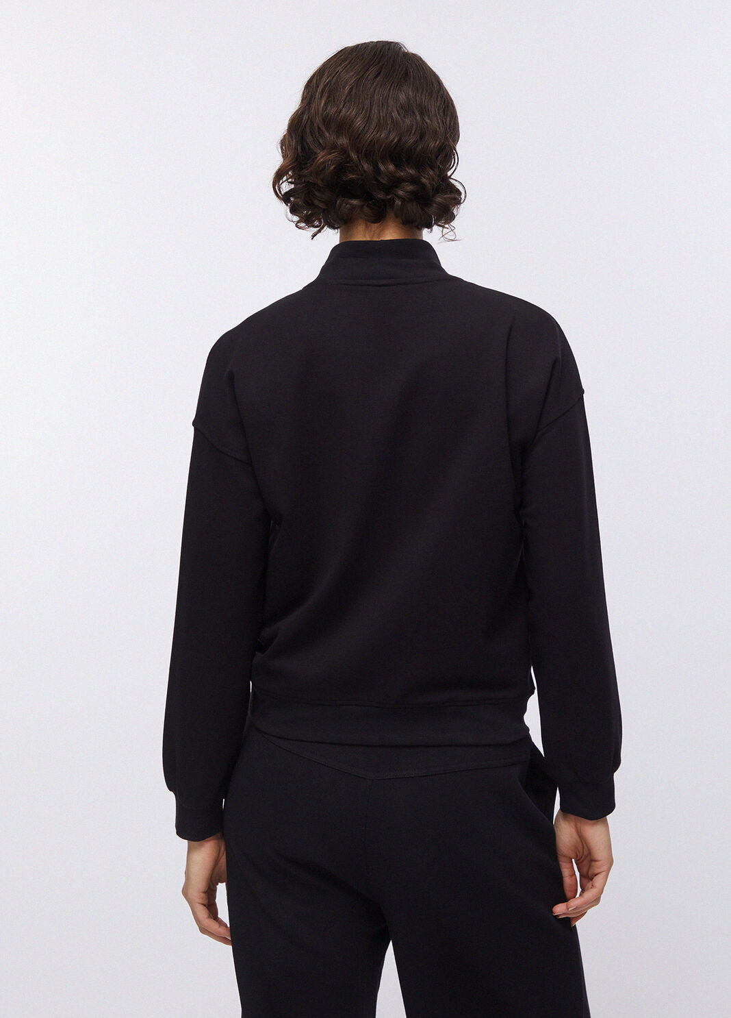 Sweatshirt with zip and chain details black Liu Jo - large image number 1