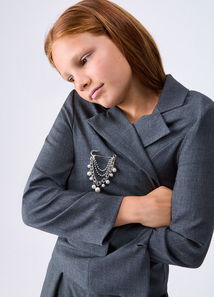 Jacket with Jewel Brooch dark green Liu Jo - medium
