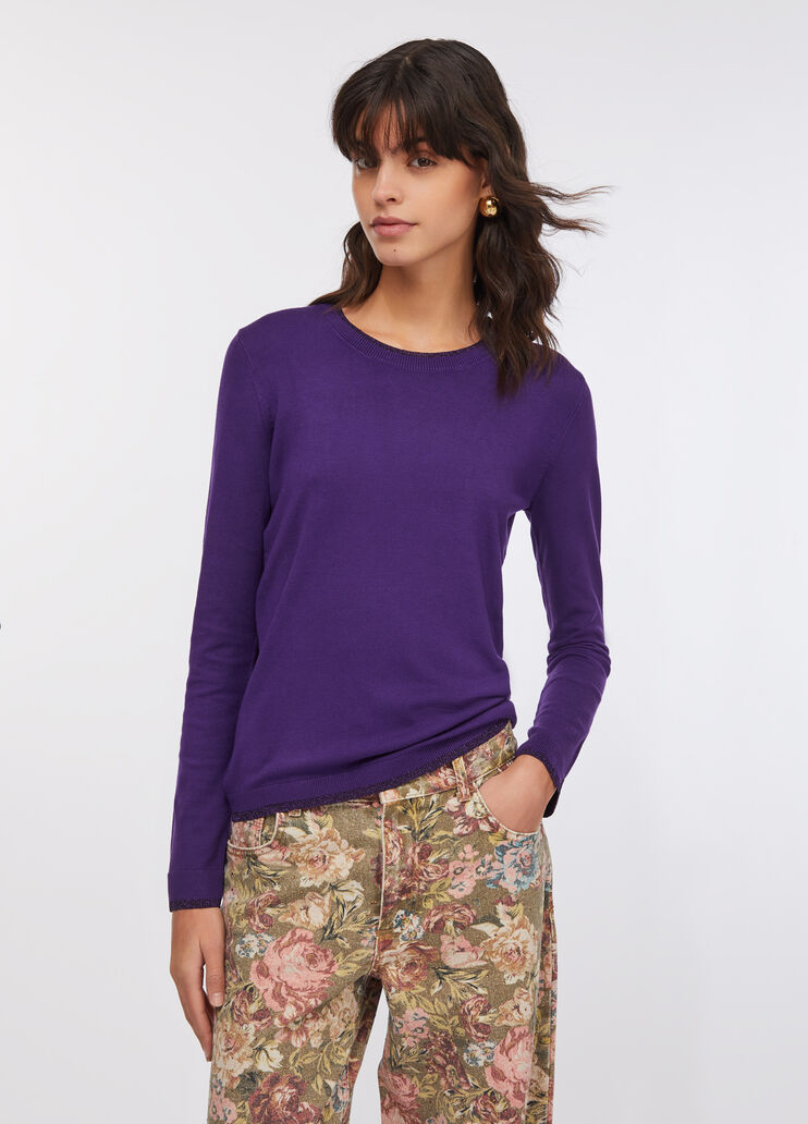 Pullover with lurex® details purple Liu Jo - medium