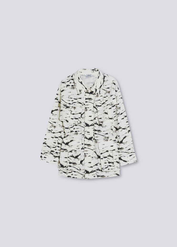 Safari jacket with pockets white/black Liu Jo - large image number 4 Safari jacket with pockets white/black Liu Jo - large image number 4