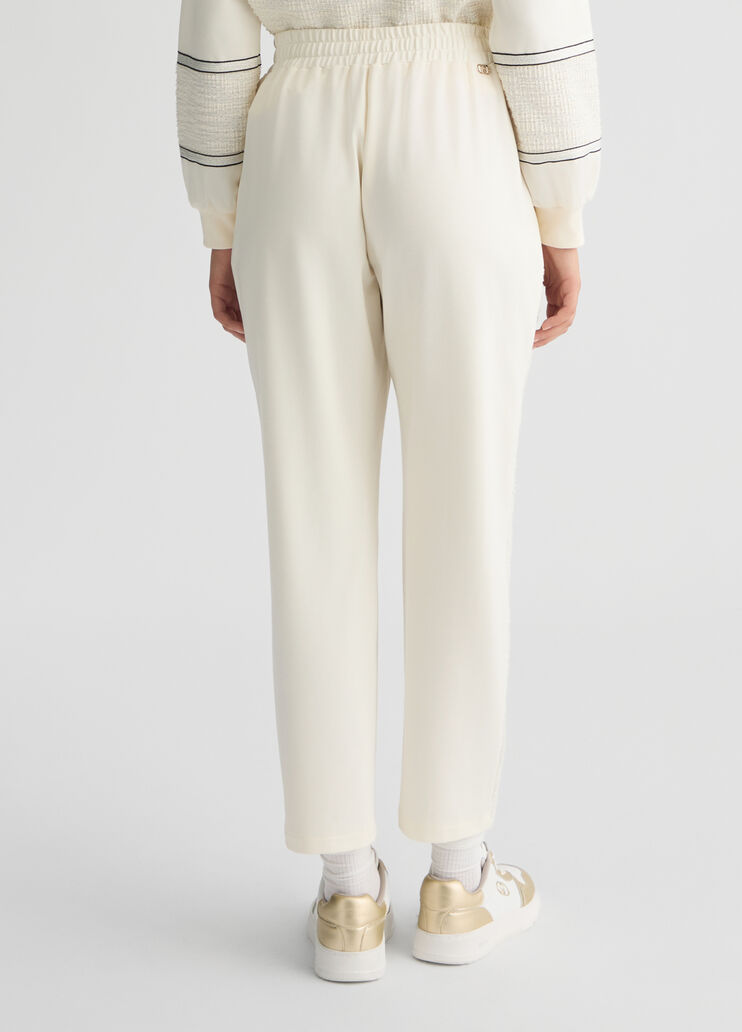 Jogging pants in jersey white Liu Jo - large image number 1 Jogging pants in jersey white Liu Jo - large image number 1
