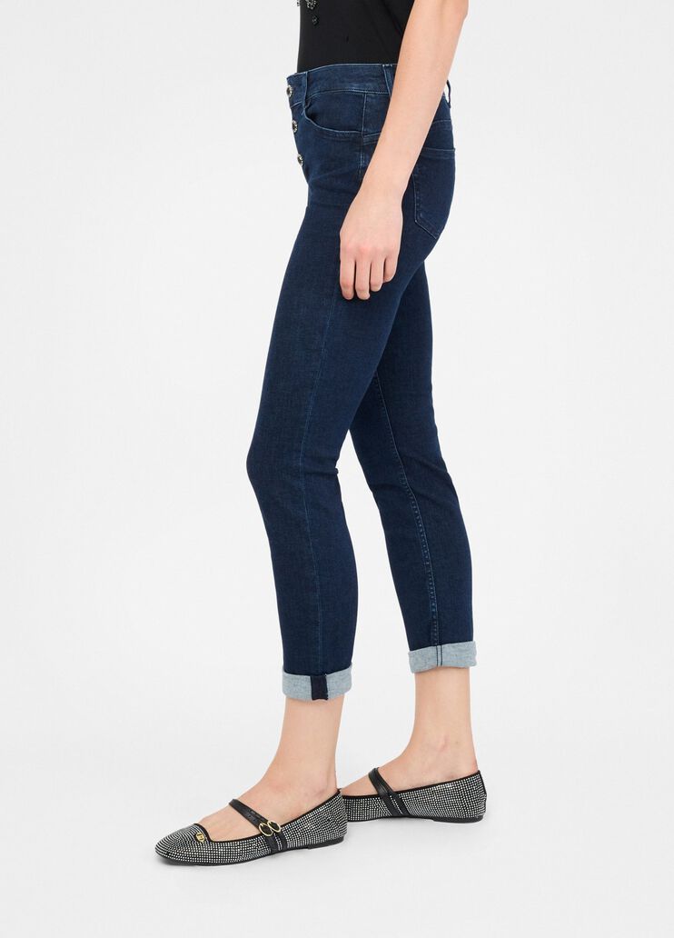 Jeans skinny con risvolto denim blu Liu Jo - large image number 3 Jeans skinny con risvolto denim blu Liu Jo - large image number 3