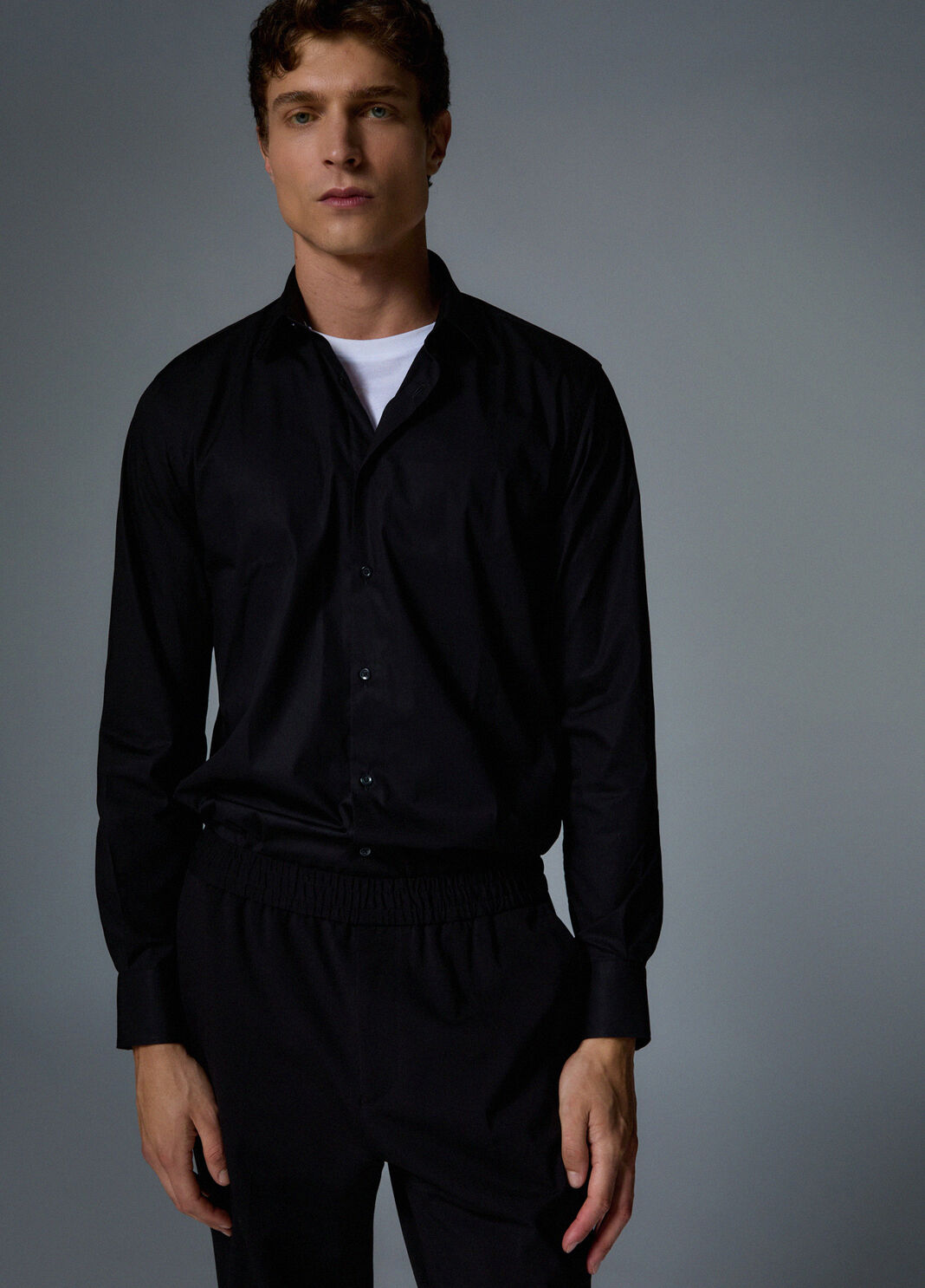 Slim Fit Poplin Shirt black Liu Jo - large image number 2