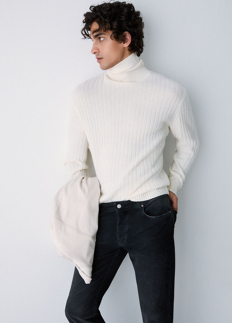 Col roul&eacute; en laine et cachemire blanc Liu Jo - medium