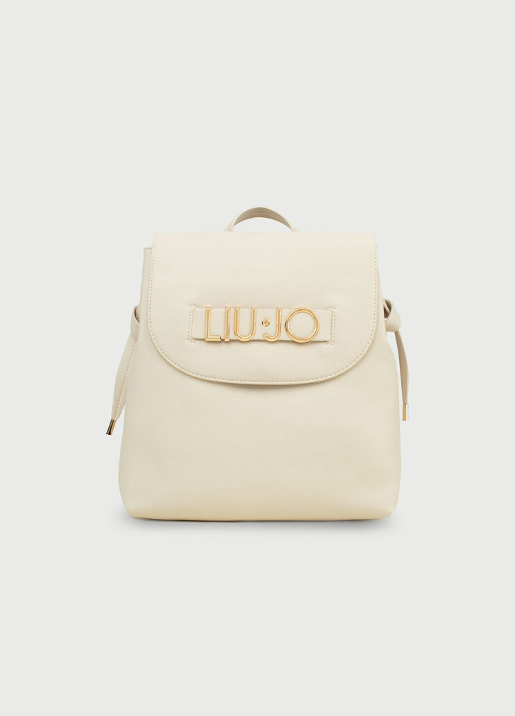 Rucksack with logo champagne Liu Jo - large image number 0