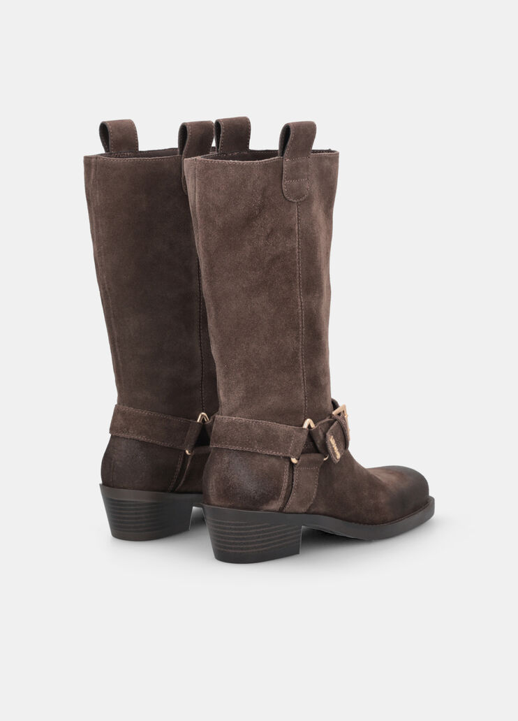 Suede Texan boots ebony Liu Jo - large image number 3  Suede Texan boots ebony Liu Jo - large image number 3