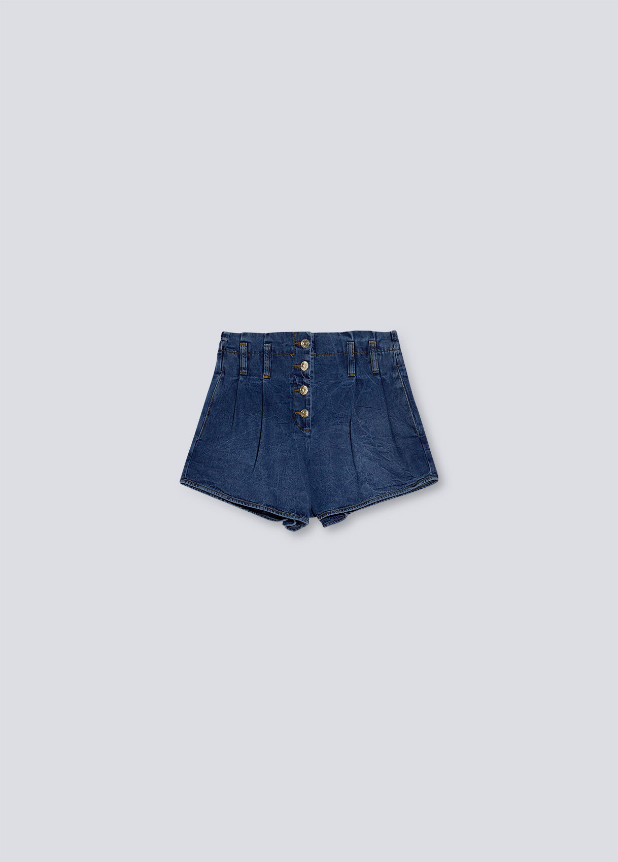 Short a farfalla in denim leggero