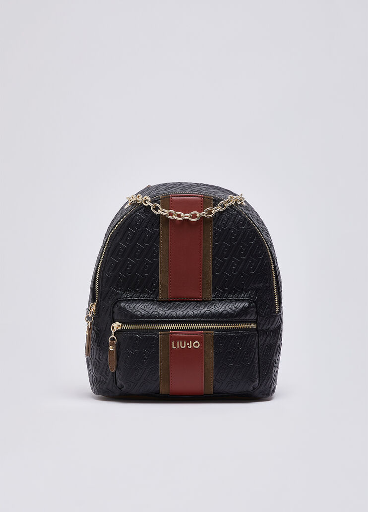 Rucksack mit Monogramm-Logo schwarz Liu Jo - medium