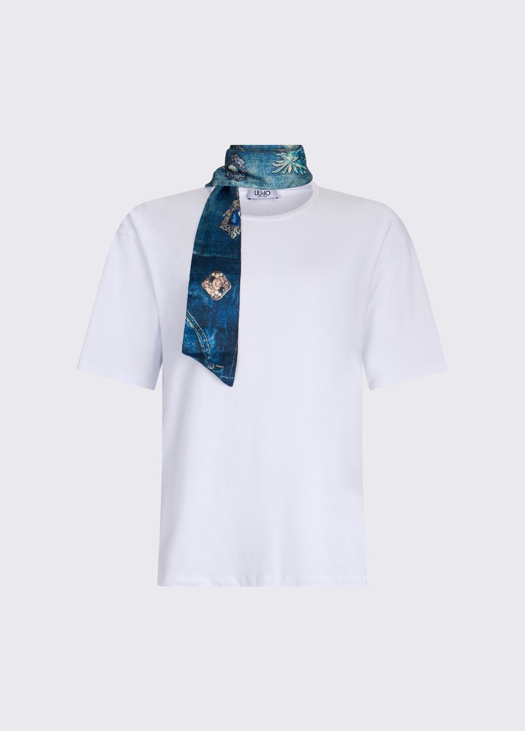 Camiseta con estampado digital blanco Liu Jo - large image number 6