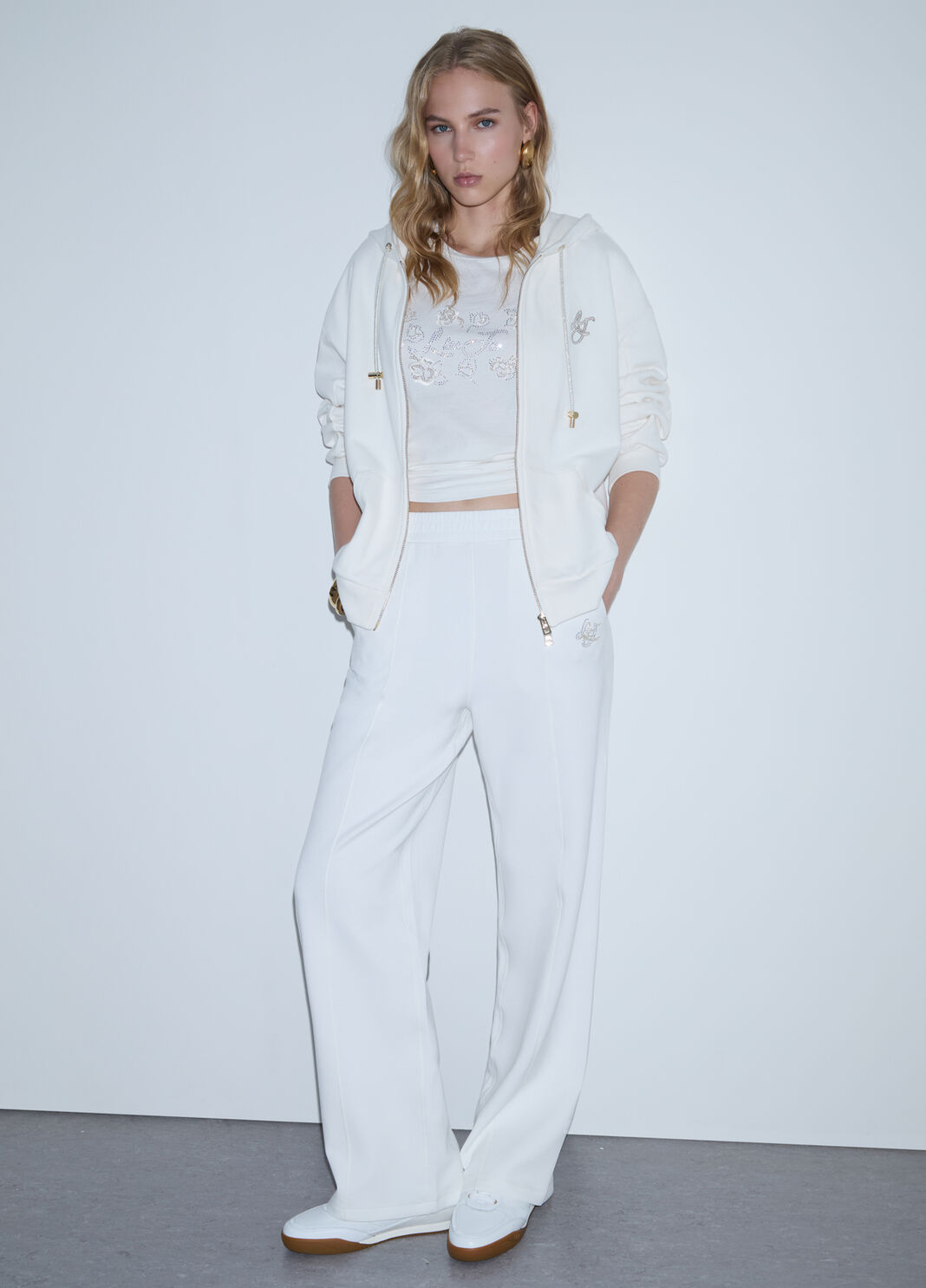 Scuba Trousers white wool Liu Jo - large image number 2