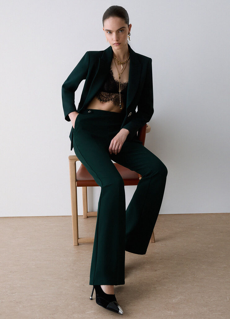 Elegant Flare Pants dark green Liu Jo - medium