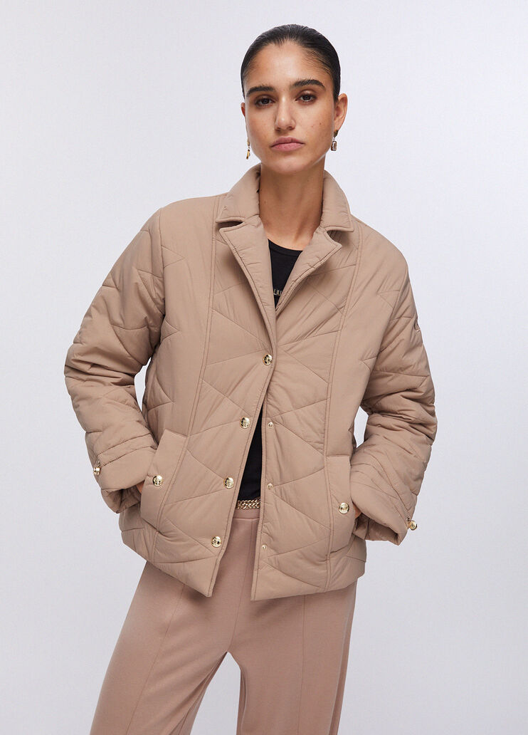 Veste matelassée à ceinture beige Liu Jo - large image number 0