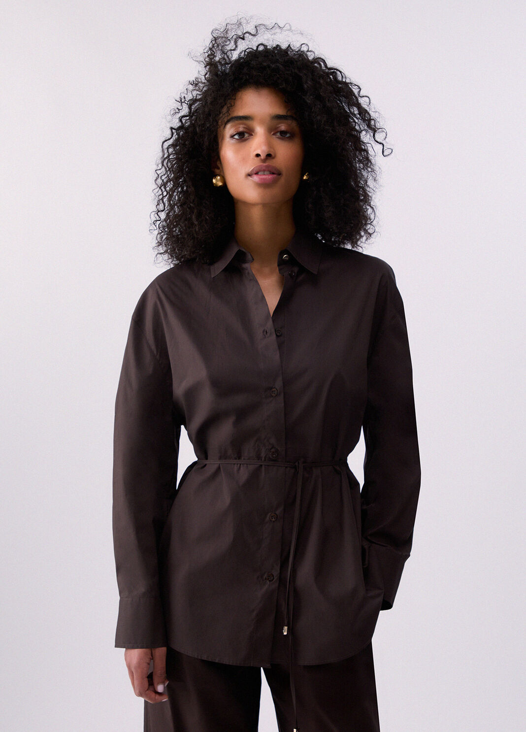 Poplin shirt dark brown Liu Jo - large image number 0