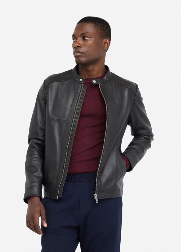 Leather biker jacket chocolate Liu Jo - medium