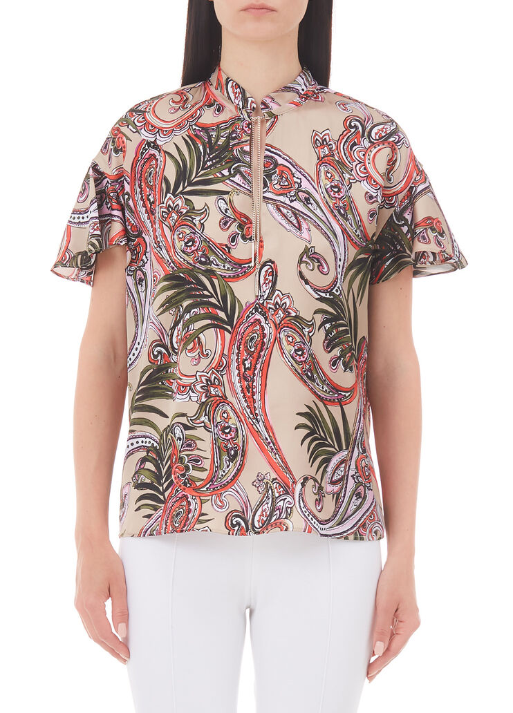 Bluse mit Schmuckkette Cashmere-Print Liu Jo - large image number 0 Bluse mit Schmuckkette Cashmere-Print Liu Jo - large image number 0