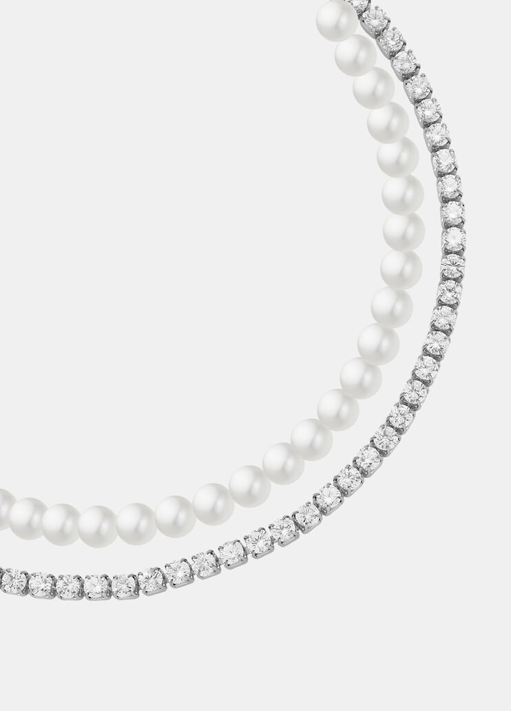 Bracelet avec perles et strass argent Liu Jo - medium