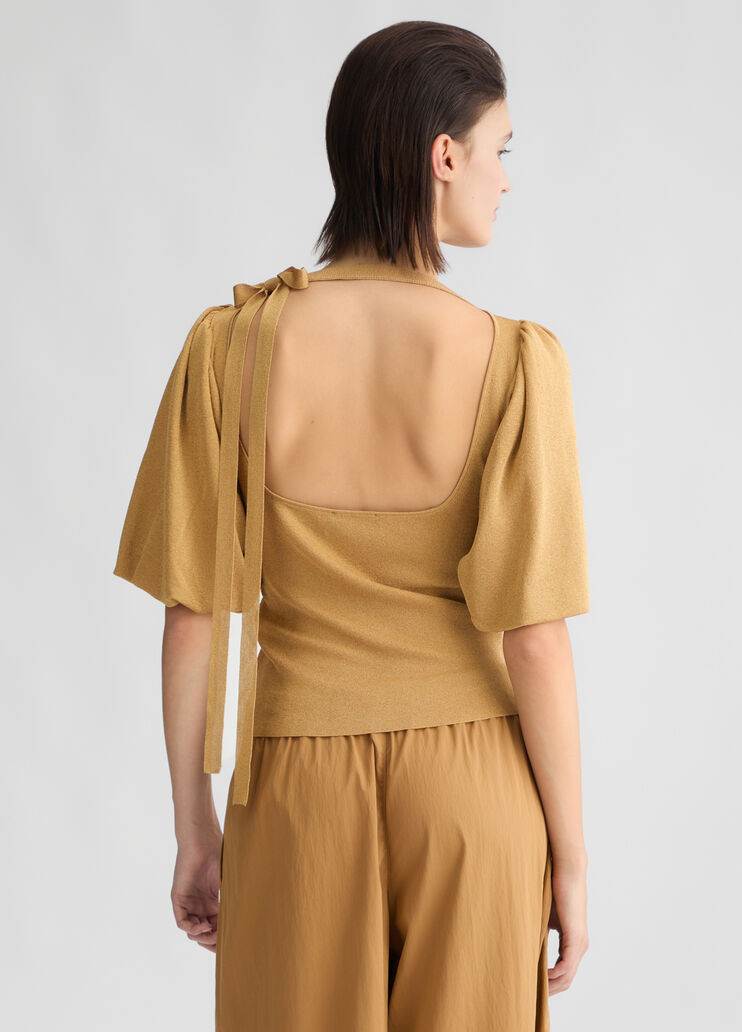 Cut-out top gold-colour Liu Jo - large image number 1 Cut-out top gold-colour Liu Jo - large image number 1