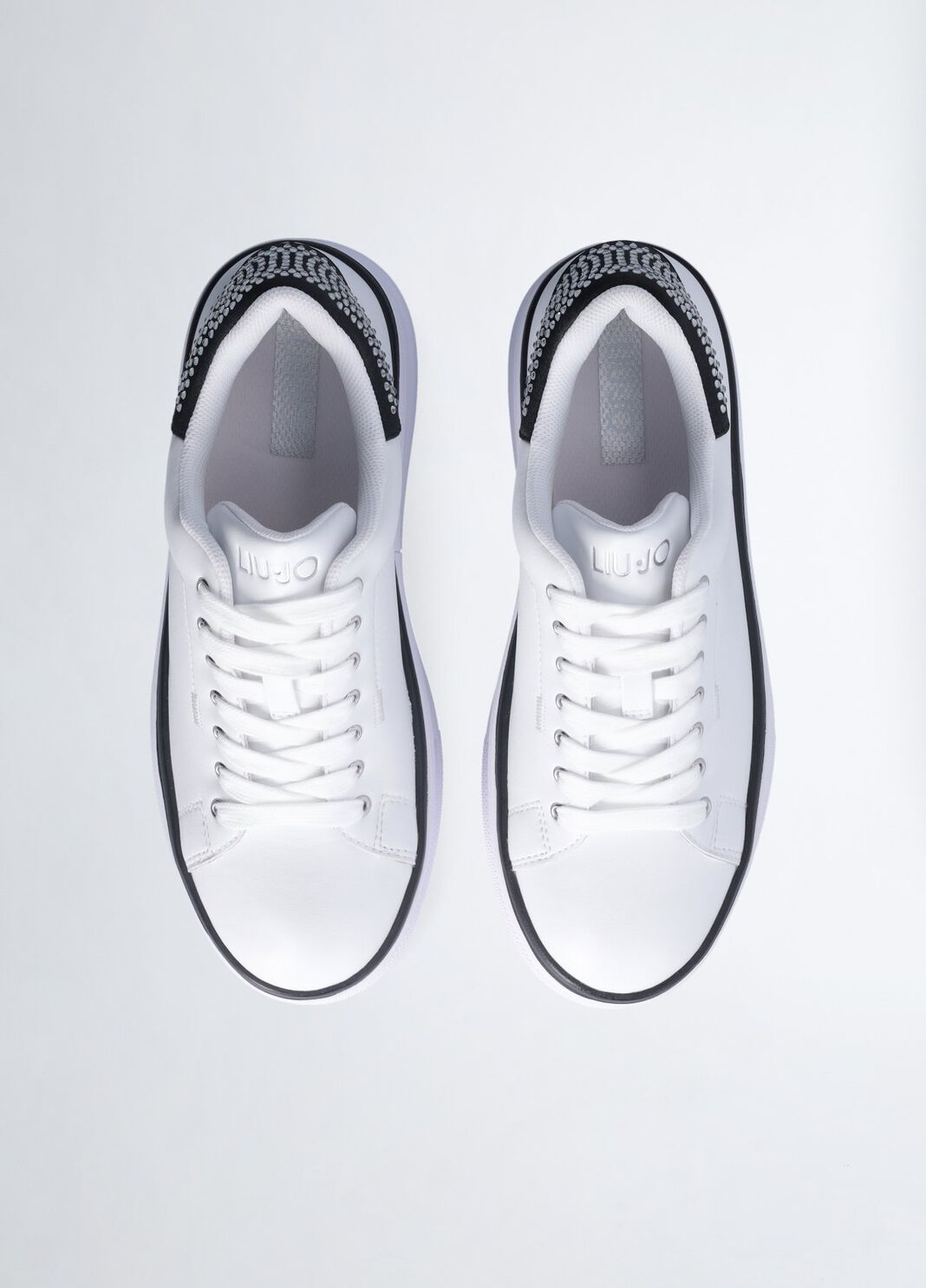 Sneakers en cuir avec strass noir Liu Jo - large image number 11