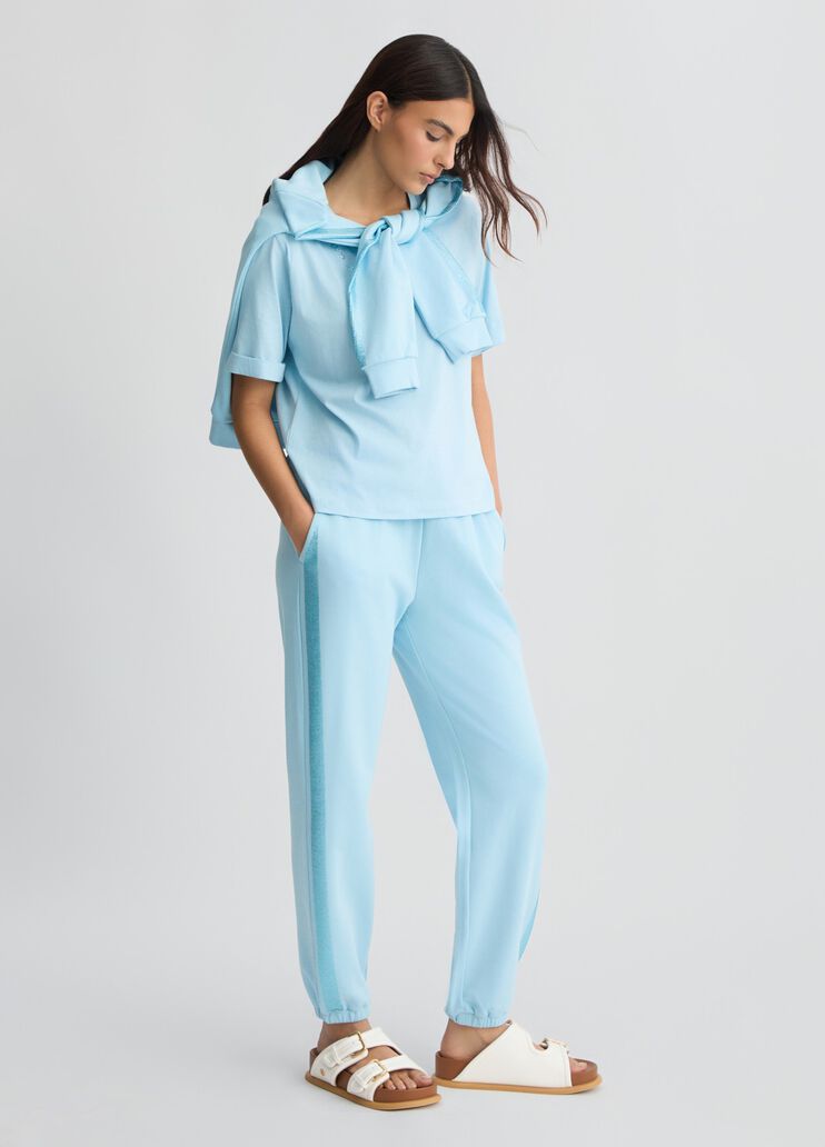 Light blue fleece jogging bottoms blue Liu Jo - medium Light blue fleece jogging bottoms blue Liu Jo - medium