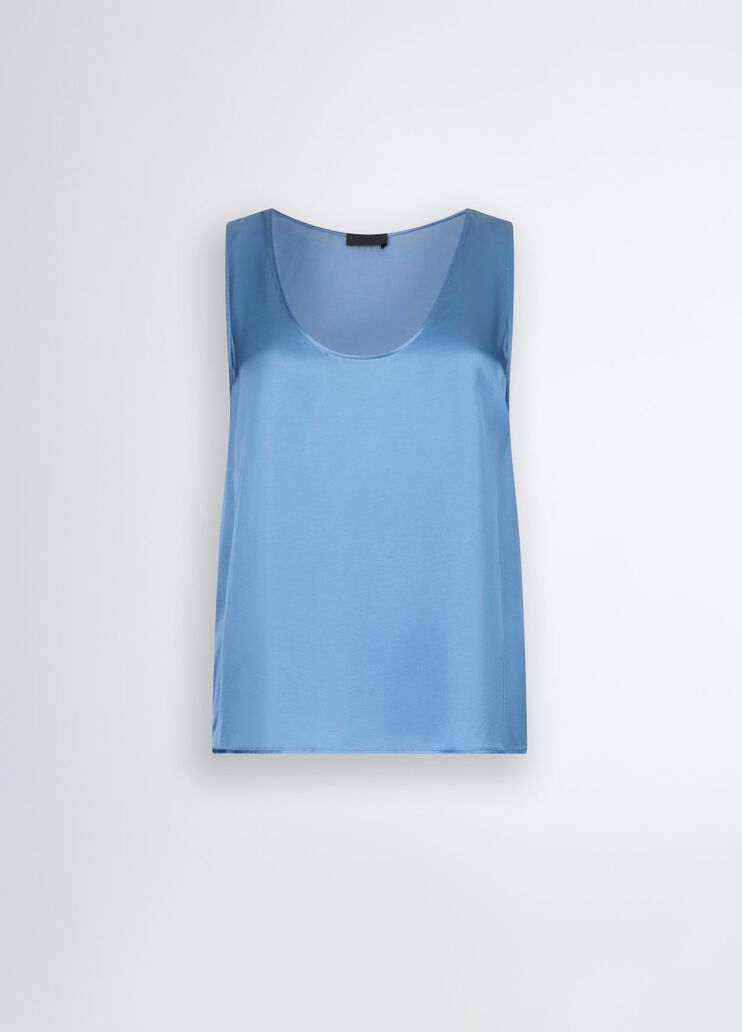 Satin top light blue Liu Jo - large image number 6 Satin top light blue Liu Jo - large image number 6