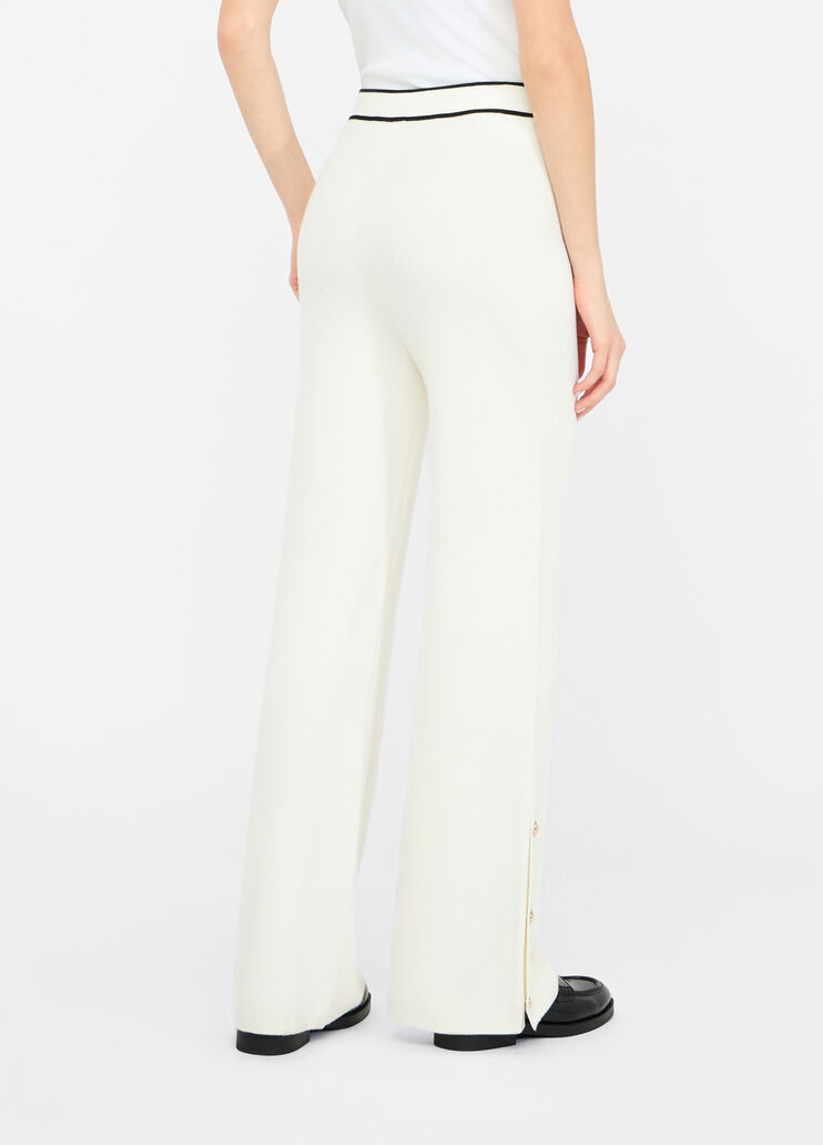 Knitted trousers white Liu Jo - large image number 1 Knitted trousers white Liu Jo - large image number 1