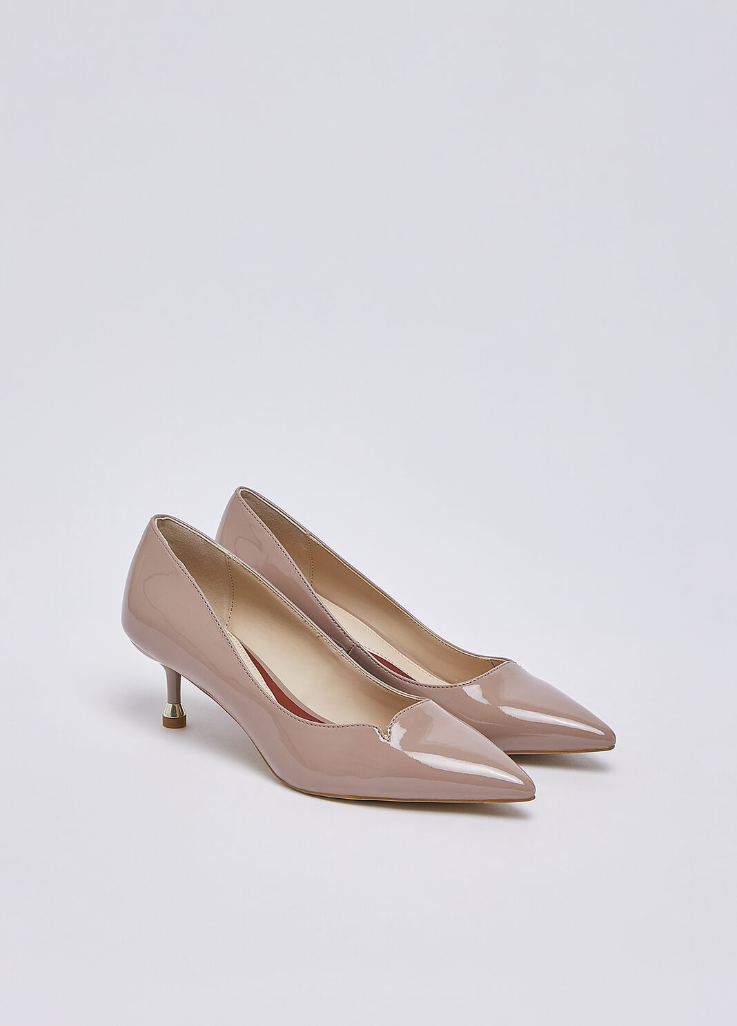 Pumps in patent leather with heel low nude Liu Jo - large image number 1