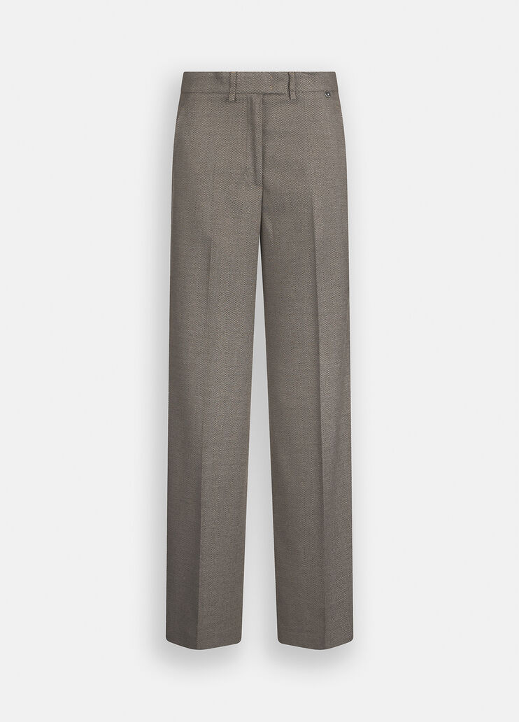 Straight trousers with crease dark beige Liu Jo - large image number 6