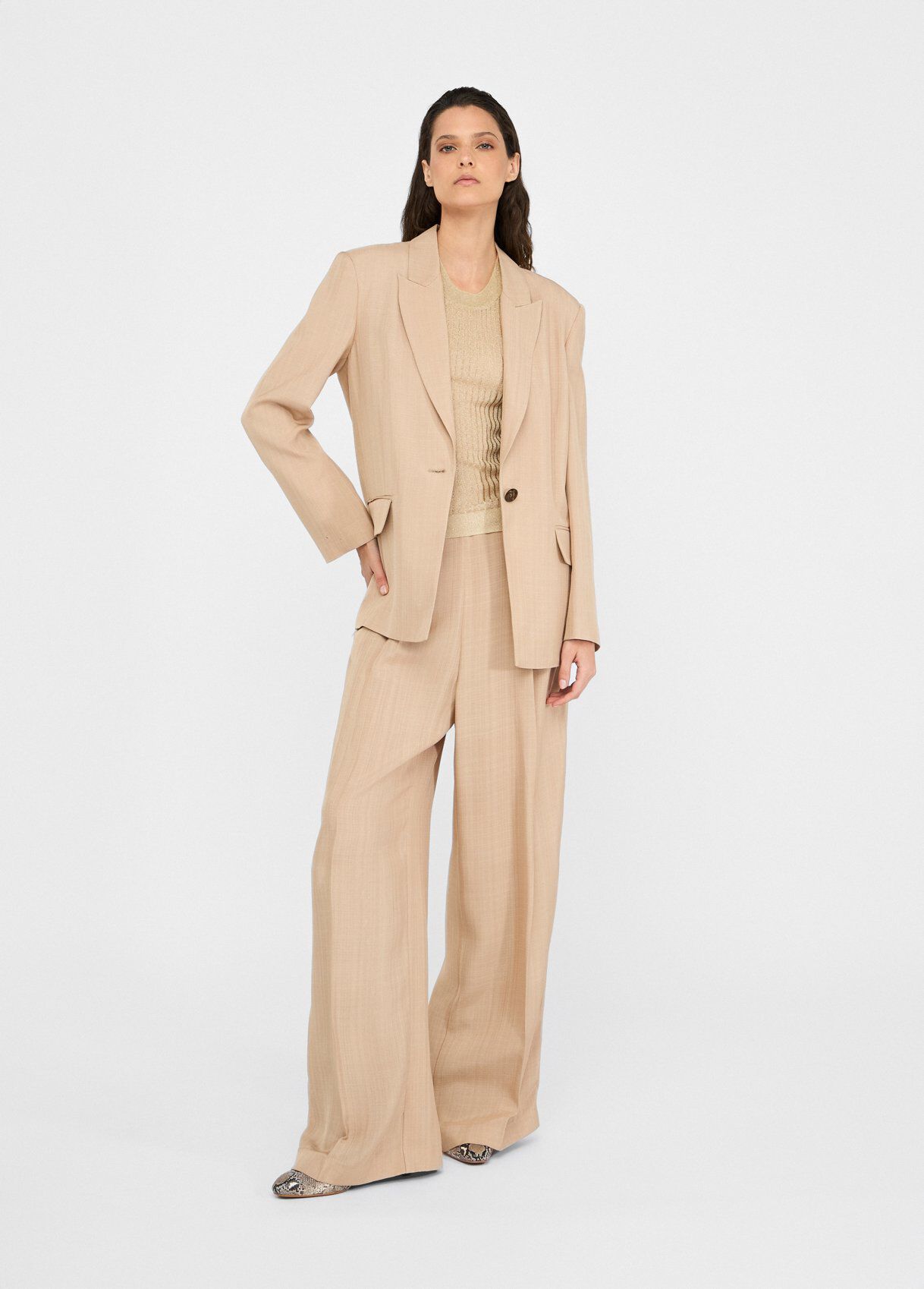Wide leg trousers colour beige | Liu Jo