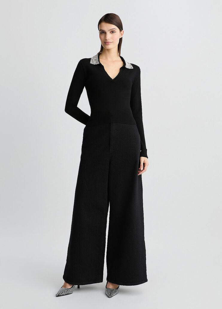 Palazzo jeans black denim Liu Jo - medium Palazzo jeans black denim Liu Jo - medium