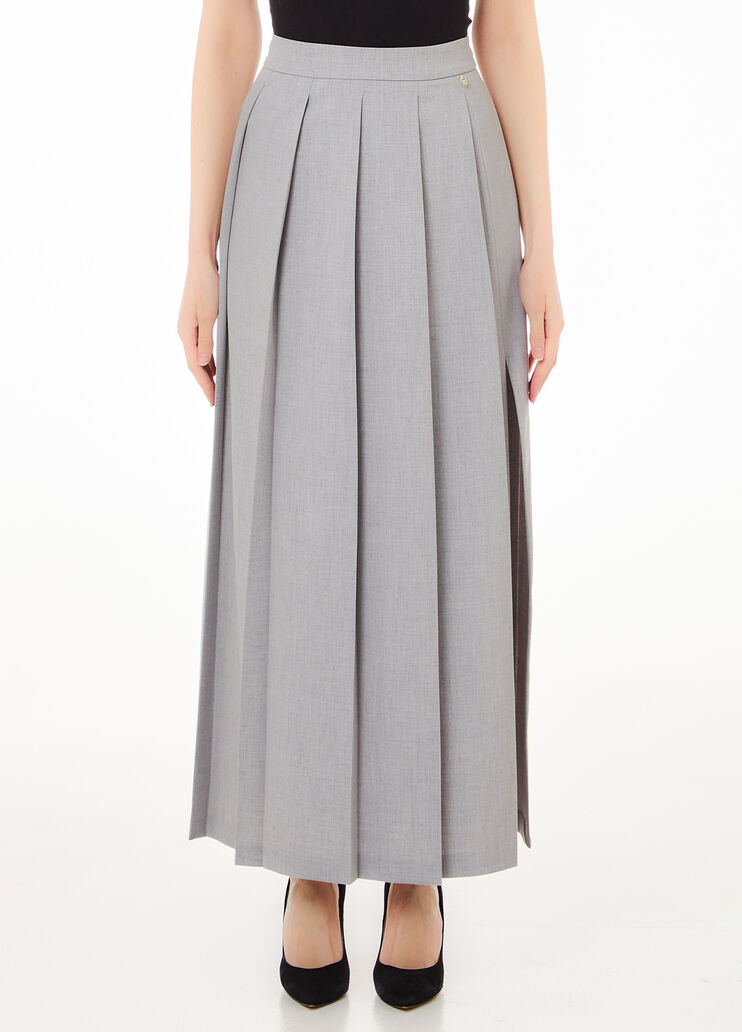 Falda plisada de sarga gris Liu Jo - medium Falda plisada de sarga gris Liu Jo - medium