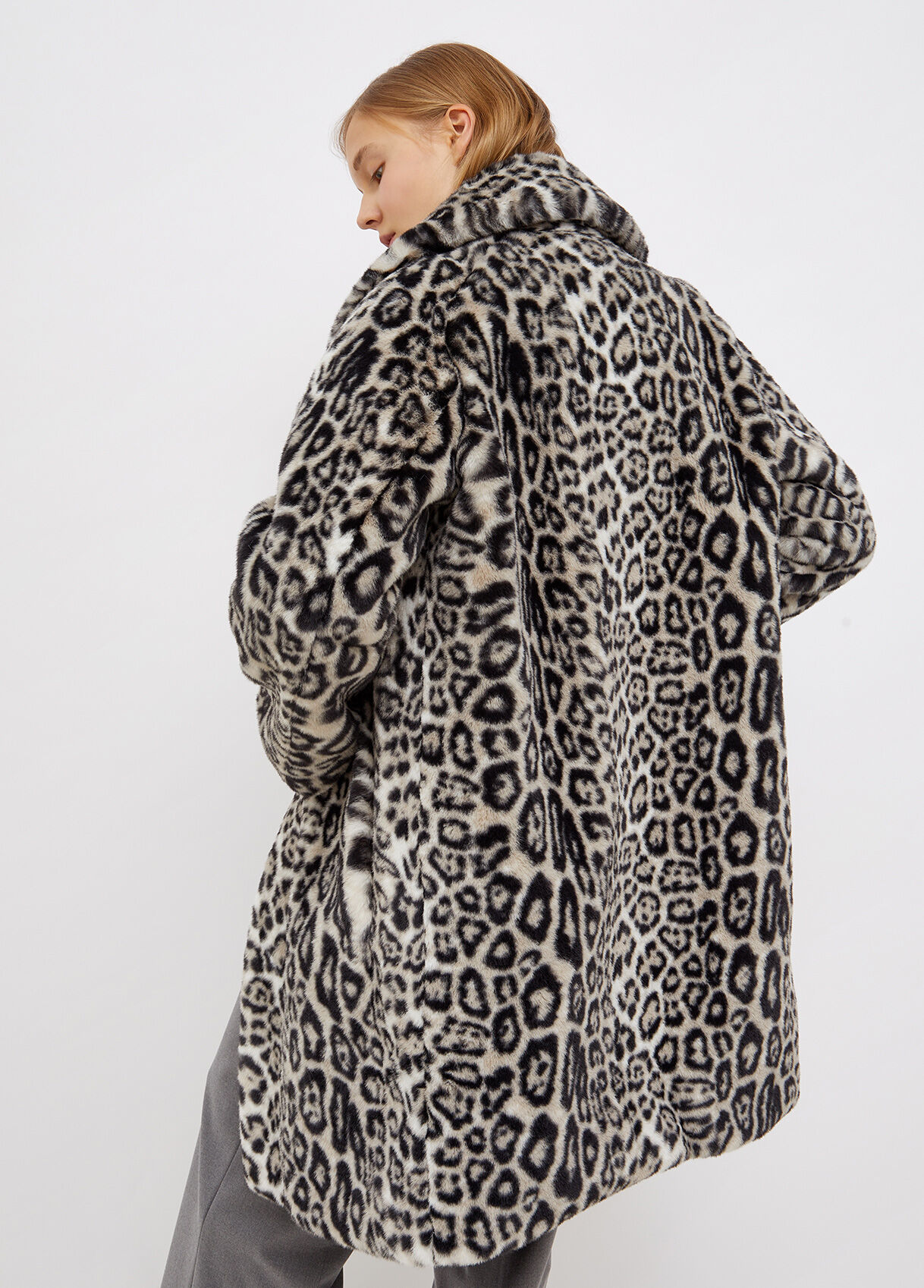 grey leopard print jacket