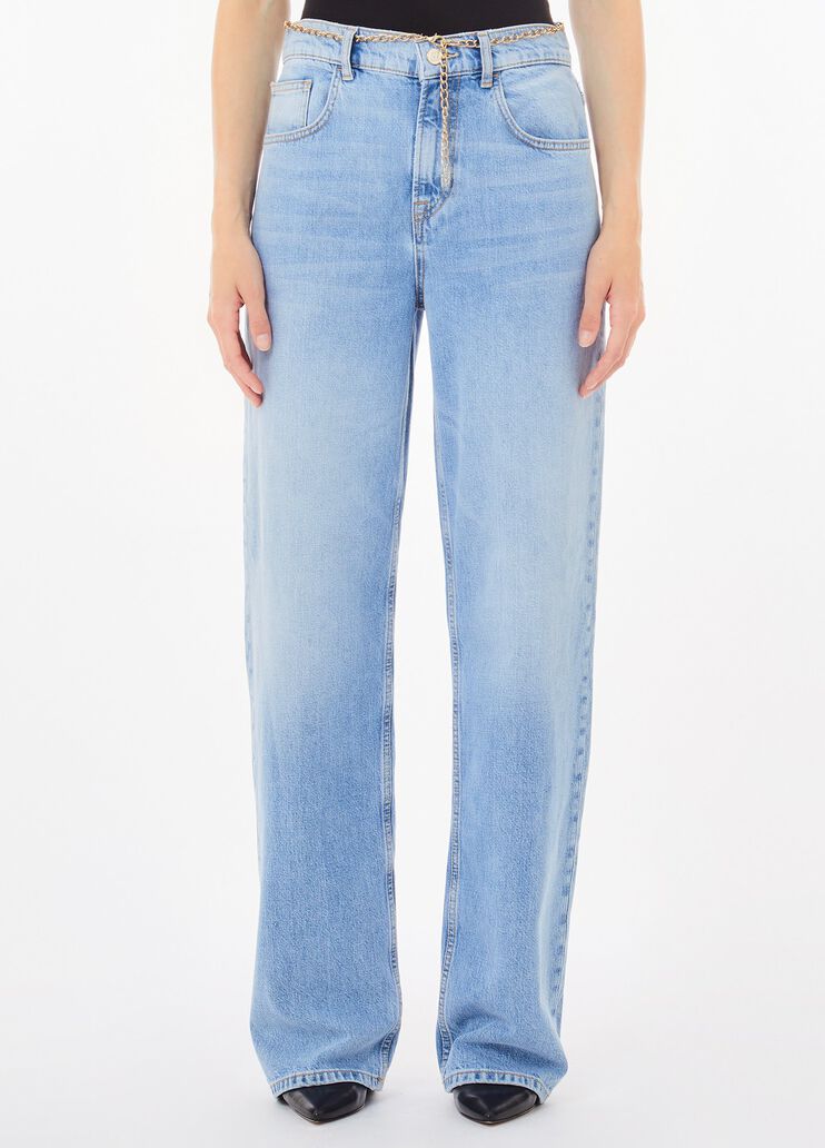 Vaqueros rectos de talle alto denim azul Liu Jo - medium