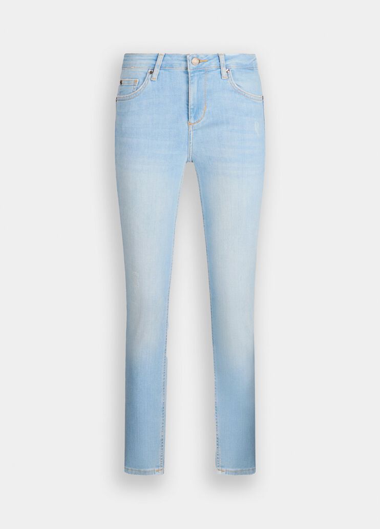 Skinny-Jeans in Cropped-Länge Denimblau Liu Jo - large image number 6