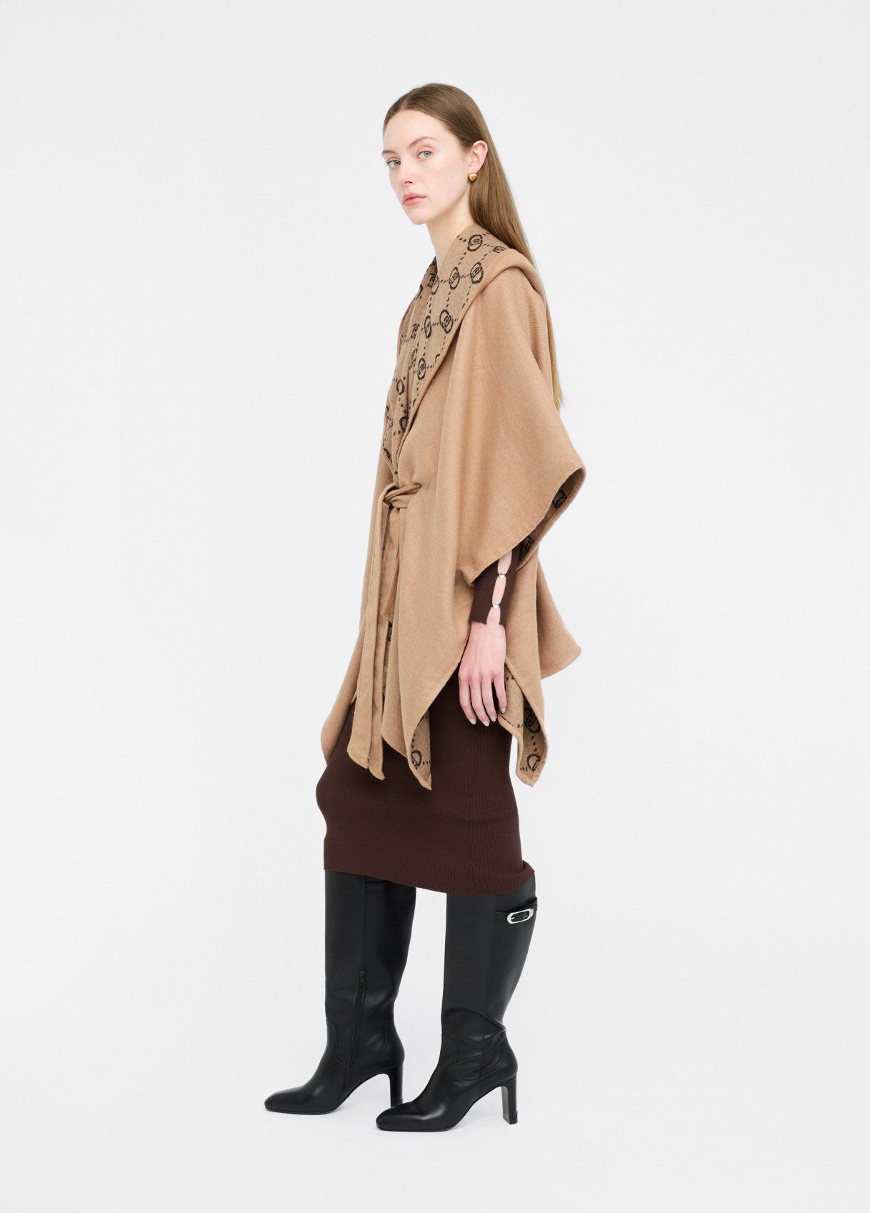 Poncho with hood colour light beige | Liu Jo