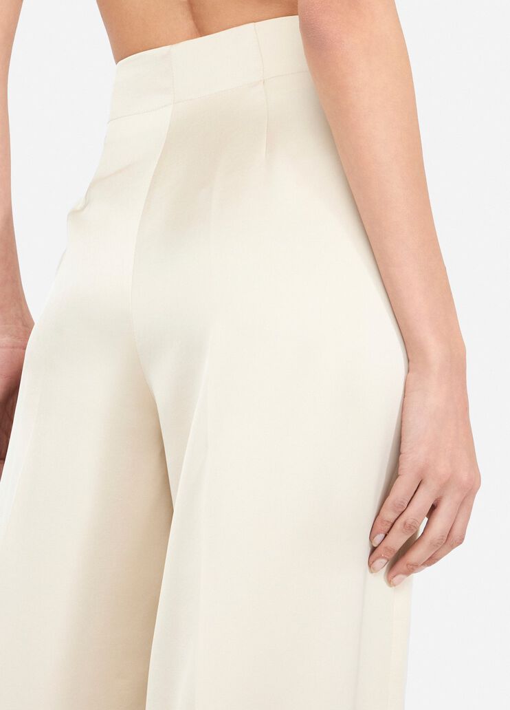Satin palazzo trousers ivory Liu Jo - large image number 4