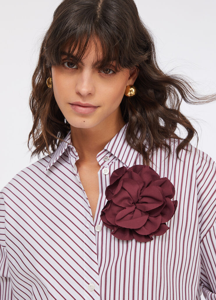 Striped shirt with brooch striped Liu Jo - large image number 2