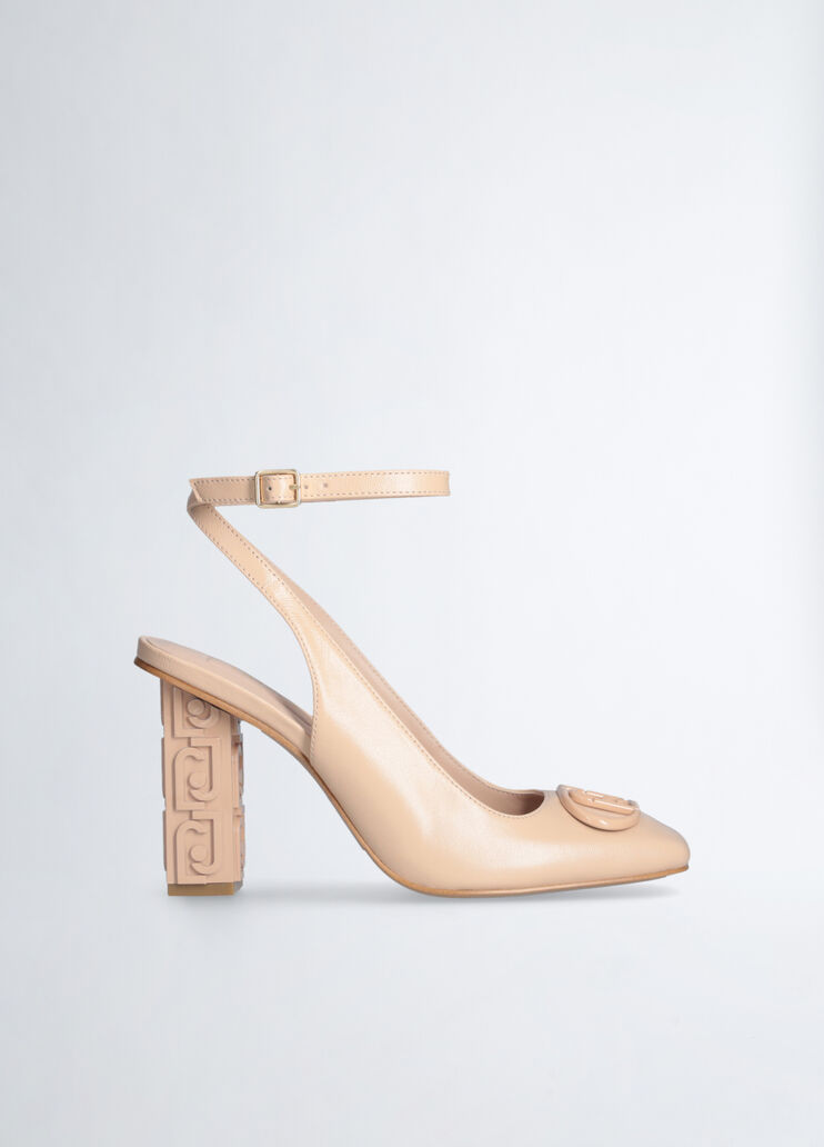 Slingbacks with branded heel nude Liu Jo - medium Slingbacks with branded heel nude Liu Jo - medium