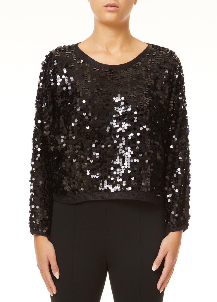 Jumper with sequins Black Liu Jo - large image number 0