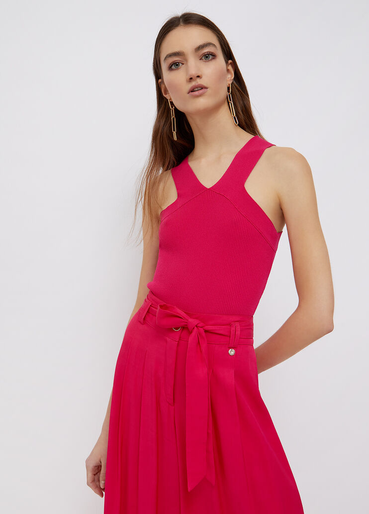 Knit top magenta Liu Jo - large image number 0 Knit top magenta Liu Jo - large image number 0