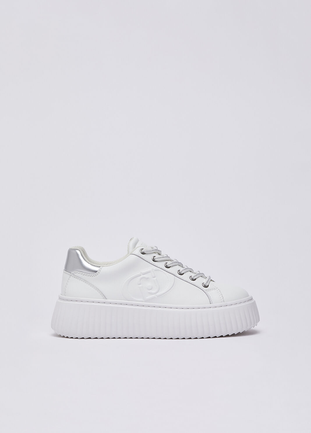 Sneakers platform in pelle bianco Liu Jo - large image number 1