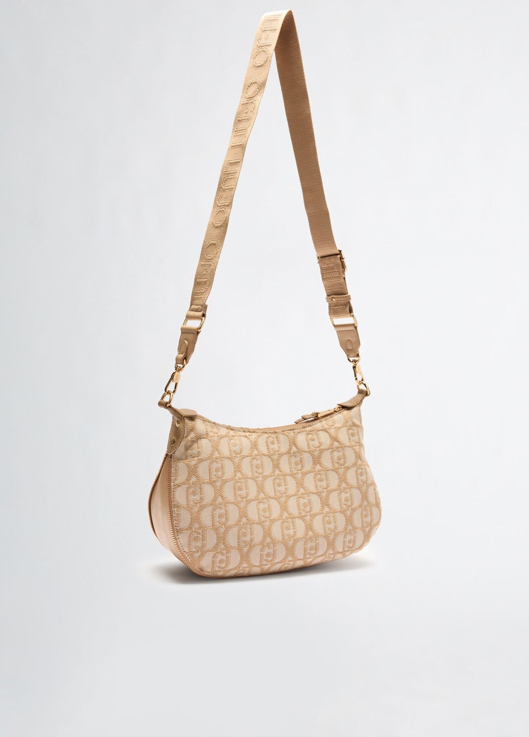 Sac hobo format moyen jacquard beige Liu Jo - large image number 3