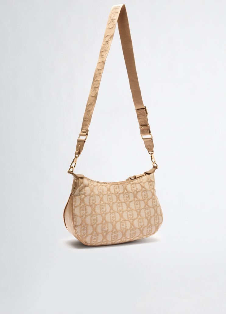 Jacquard shoulder bag with logo beige Liu Jo - large image number 3 Jacquard shoulder bag with logo beige Liu Jo - large image number 3