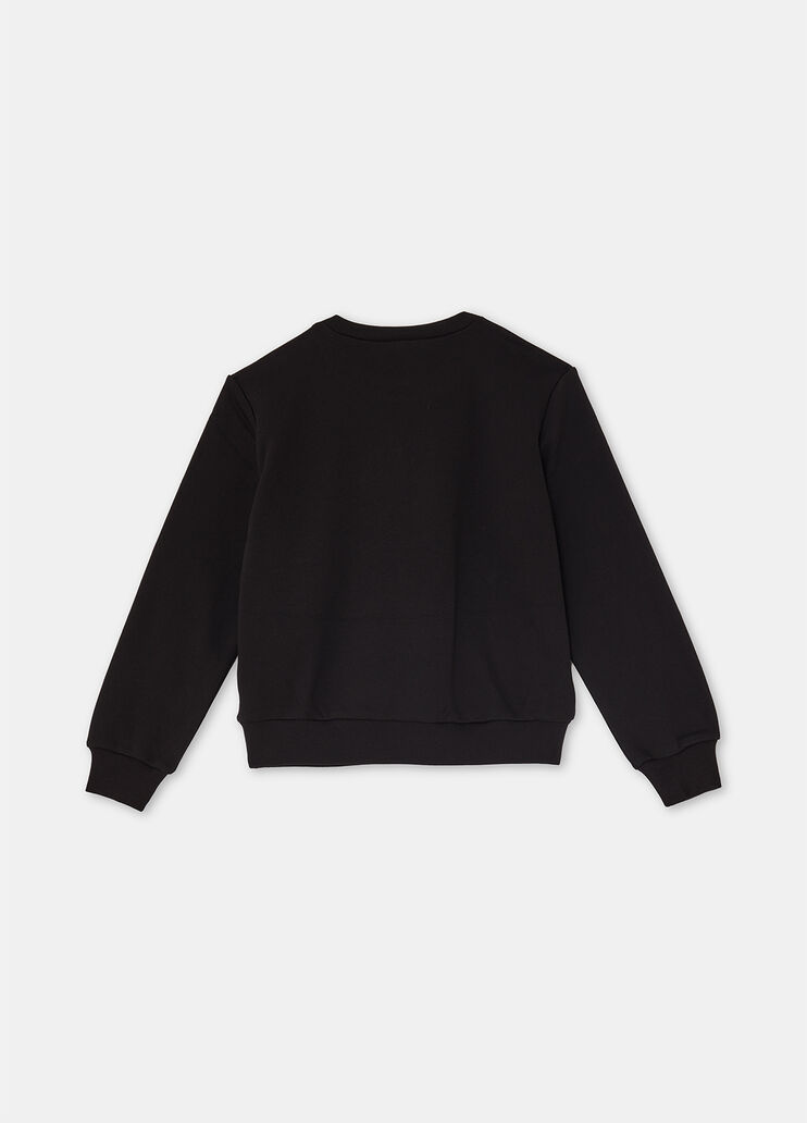 Cotton sweatshirt with logo black Liu Jo - large image number 3