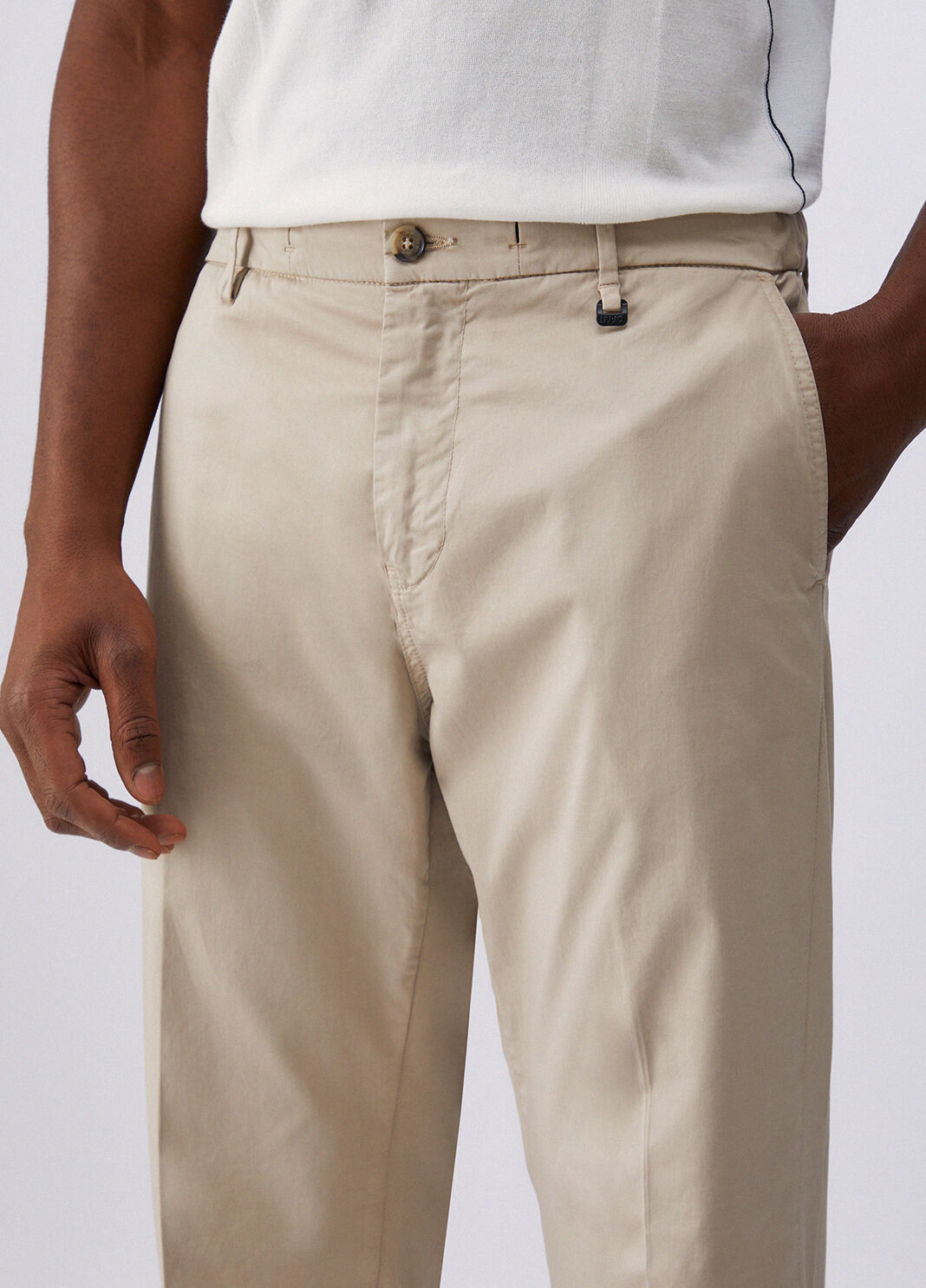 Pantaloni chino con coulisse beige Liu Jo - large image number 4